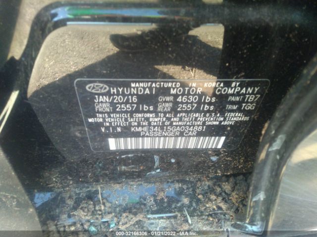 Photo 8 VIN: KMHE34L15GA034881 - HYUNDAI SONATA HYBRID 