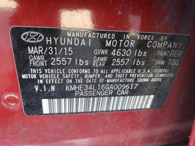 Photo 11 VIN: KMHE34L16GA009617 - HYUNDAI SONATA 