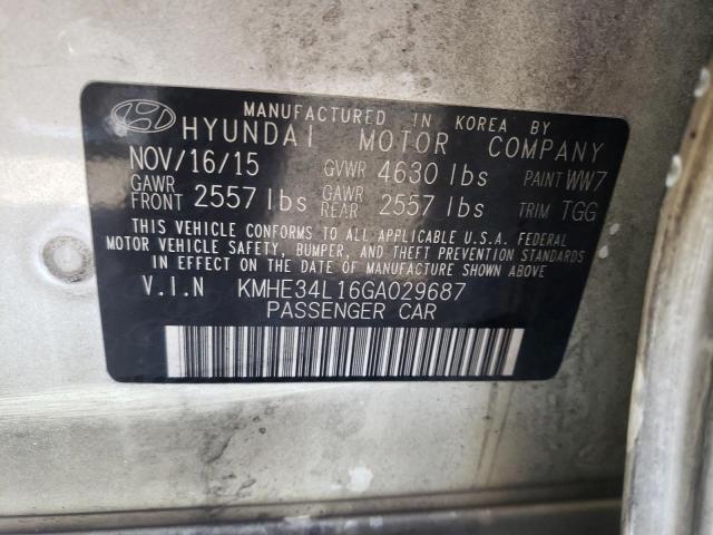 Photo 9 VIN: KMHE34L16GA029687 - HYUNDAI SONATA HYB 