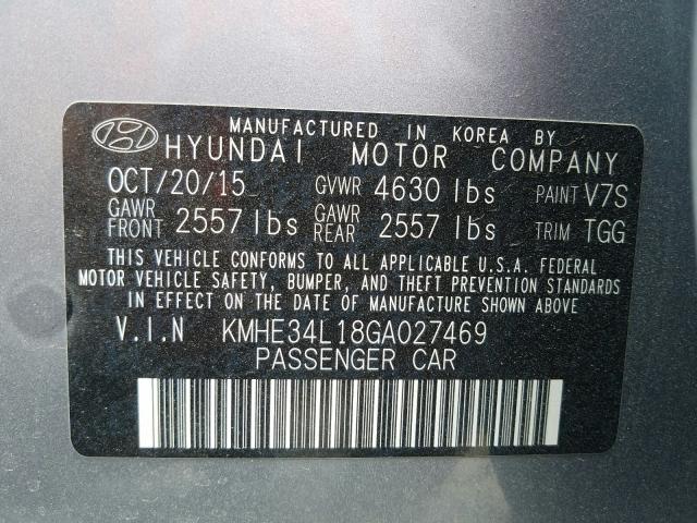 Photo 9 VIN: KMHE34L18GA027469 - HYUNDAI SONATA HYB 