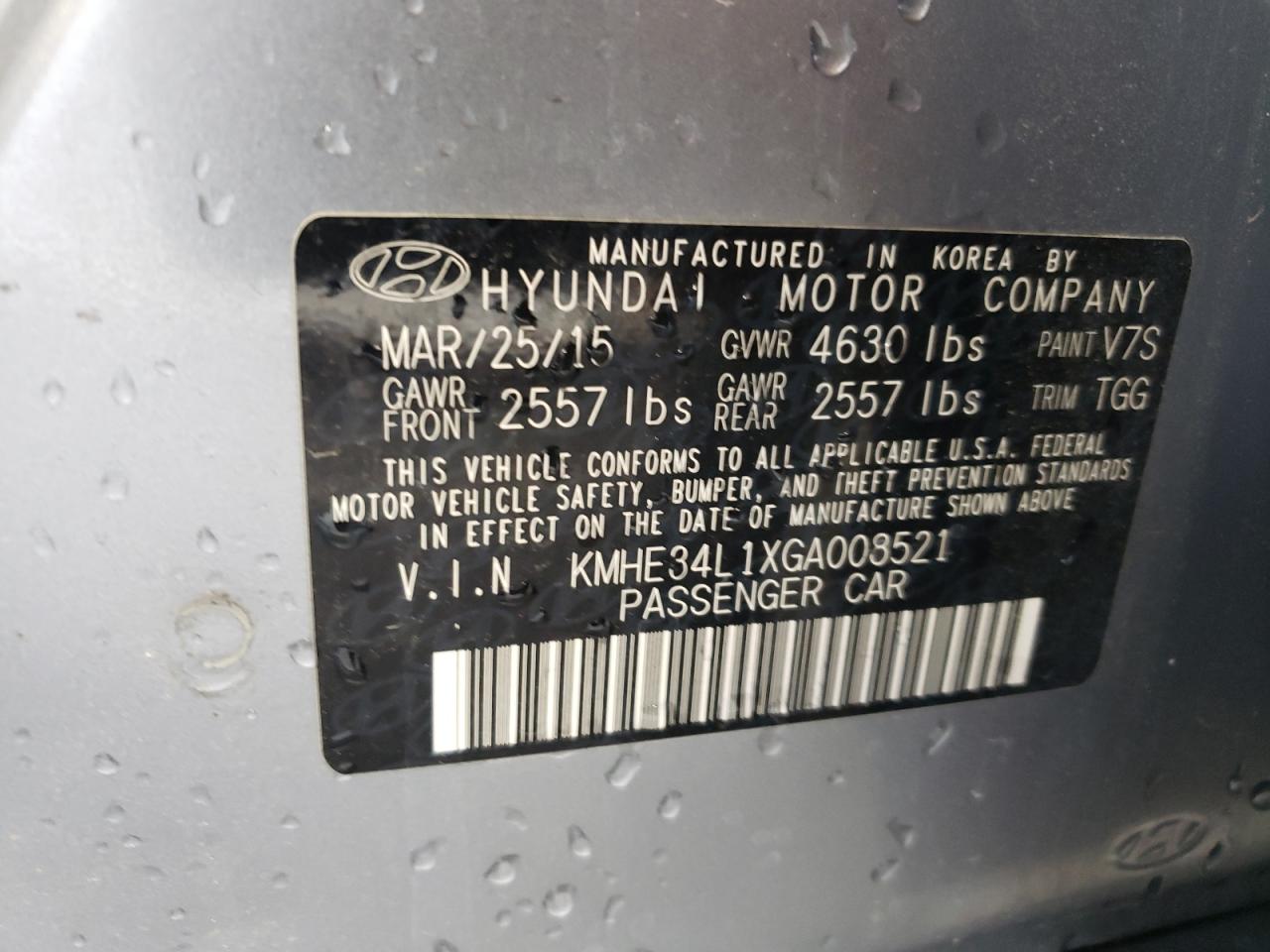 Photo 11 VIN: KMHE34L1XGA008521 - HYUNDAI SONATA 