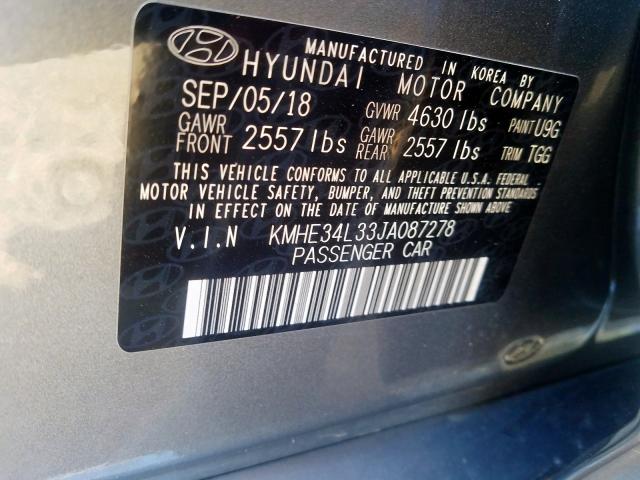 Photo 9 VIN: KMHE34L33JA087278 - HYUNDAI SONATA HYB 