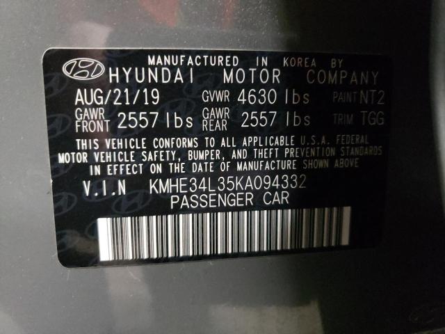 Photo 11 VIN: KMHE34L35KA094332 - HYUNDAI SONATA 