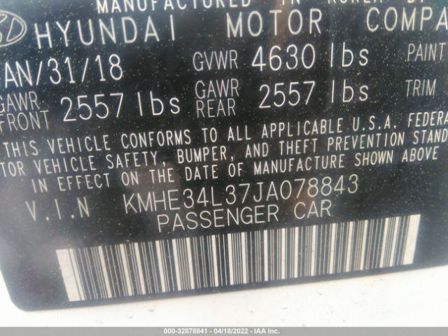 Photo 8 VIN: KMHE34L37JA078843 - HYUNDAI SONATA HYBRID 