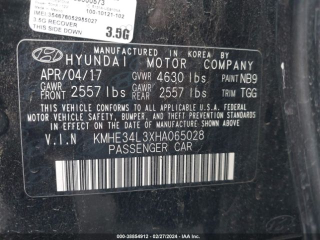 Photo 8 VIN: KMHE34L3XHA065028 - HYUNDAI SONATA HYBRID 