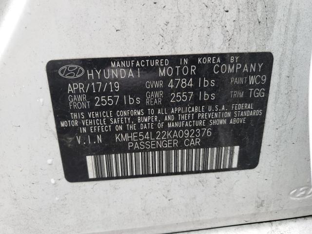 Photo 11 VIN: KMHE54L22KA092376 - HYUNDAI SONATA PLU 