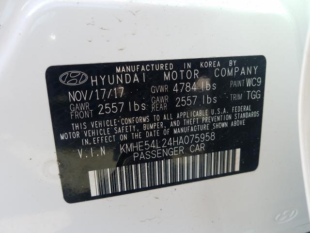 Photo 9 VIN: KMHE54L24HA075958 - HYUNDAI SONATA PLU 