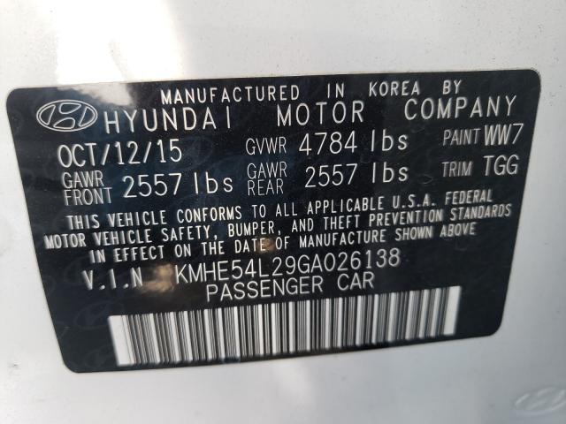 Photo 9 VIN: KMHE54L29GA026138 - HYUNDAI SONATA 