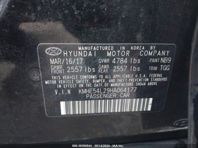 Photo 8 VIN: KMHE54L29HA064177 - HYUNDAI SONATA 