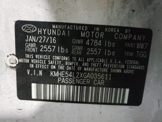 Photo 9 VIN: KMHE54L2XGA035611 - HYUNDAI SONATA 