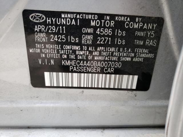 Photo 11 VIN: KMHEC4A40BA007030 - HYUNDAI SONATA HYB 