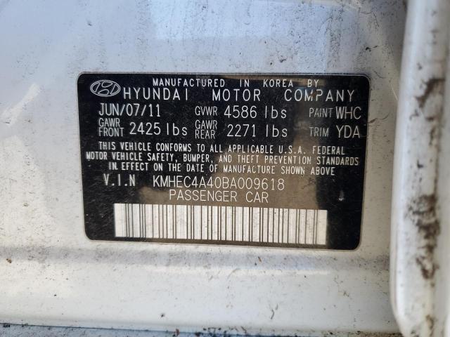 Photo 11 VIN: KMHEC4A40BA009618 - HYUNDAI SONATA HYB 