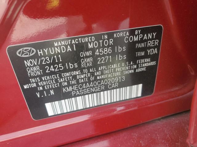 Photo 12 VIN: KMHEC4A40CA020913 - HYUNDAI SONATA HYB 