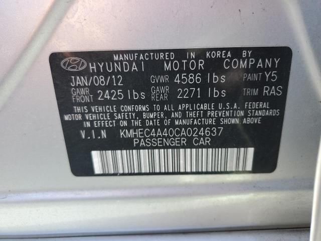 Photo 9 VIN: KMHEC4A40CA024637 - HYUNDAI SONATA HYB 