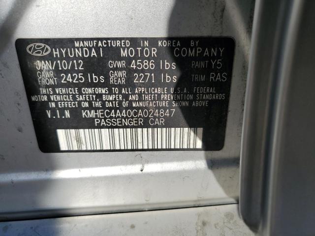 Photo 11 VIN: KMHEC4A40CA024847 - HYUNDAI SONATA HYB 