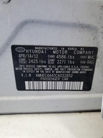 Photo 12 VIN: KMHEC4A40CA032852 - HYUNDAI SONATA HYB 