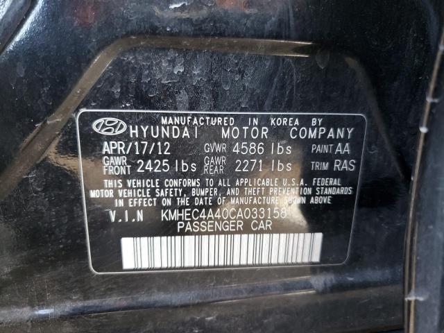 Photo 12 VIN: KMHEC4A40CA033158 - HYUNDAI SONATA 