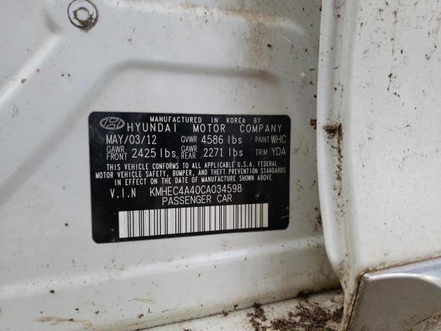 Photo 9 VIN: KMHEC4A40CA034598 - HYUNDAI SONATA HYB 