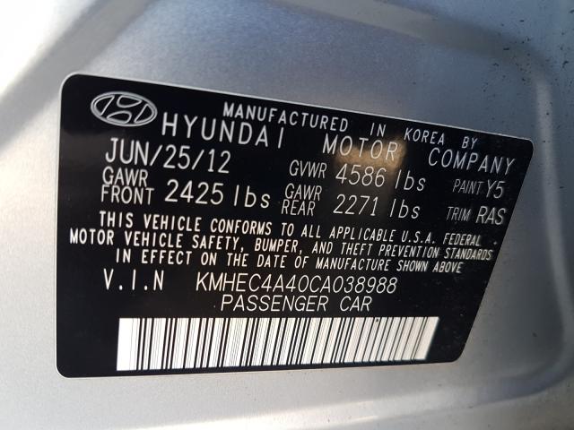 Photo 9 VIN: KMHEC4A40CA038988 - HYUNDAI SONATA HYB 