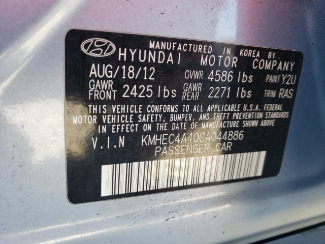 Photo 9 VIN: KMHEC4A40CA044886 - HYUNDAI SONATA HYB 