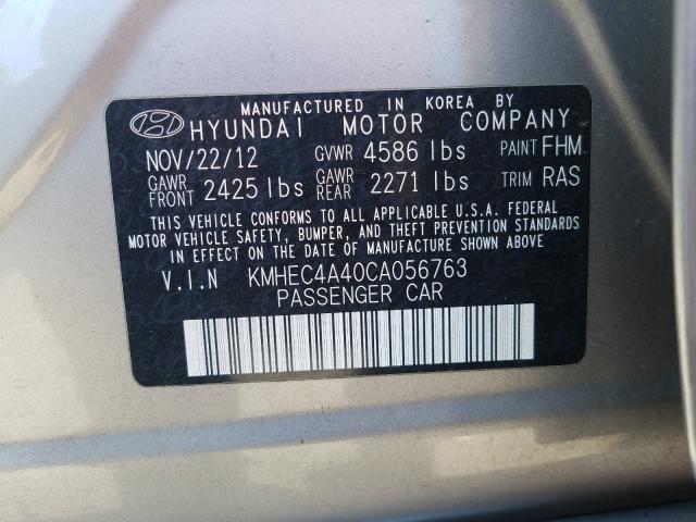 Photo 9 VIN: KMHEC4A40CA056763 - HYUNDAI SONATA HYB 