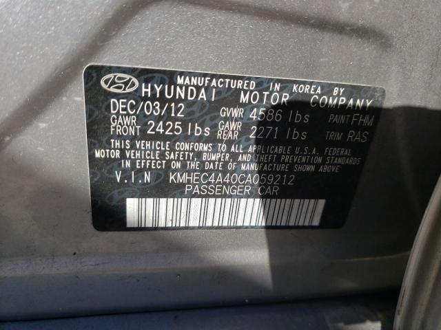 Photo 11 VIN: KMHEC4A40CA059212 - HYUNDAI SONATA HYB 