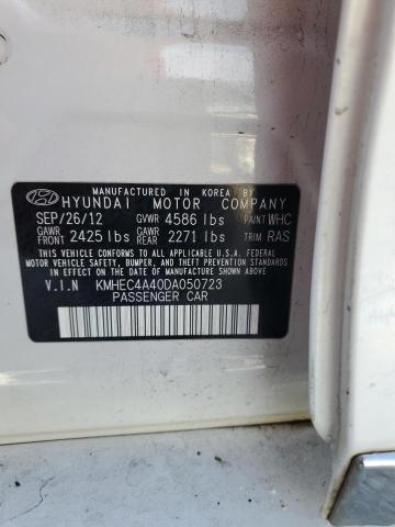 Photo 11 VIN: KMHEC4A40DA050723 - HYUNDAI SONATA HYB 