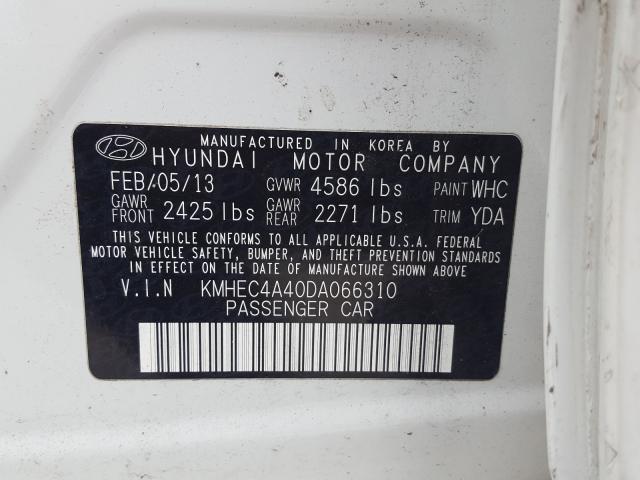 Photo 9 VIN: KMHEC4A40DA066310 - HYUNDAI SONATA HYB 