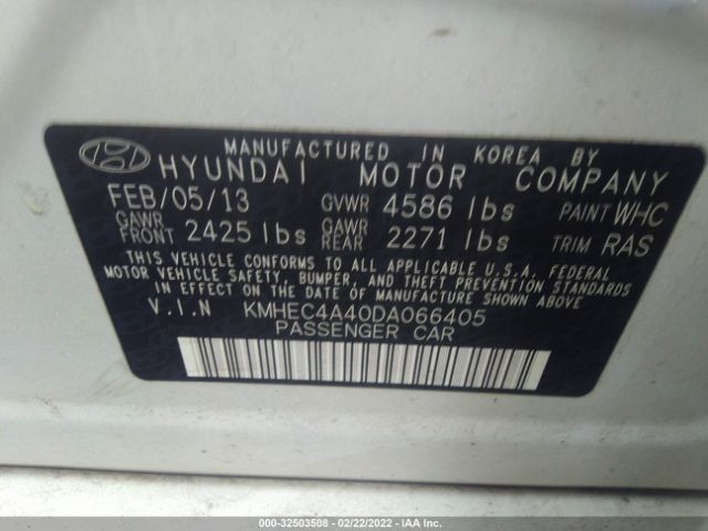 Photo 8 VIN: KMHEC4A40DA066405 - HYUNDAI SONATA HYBRID 