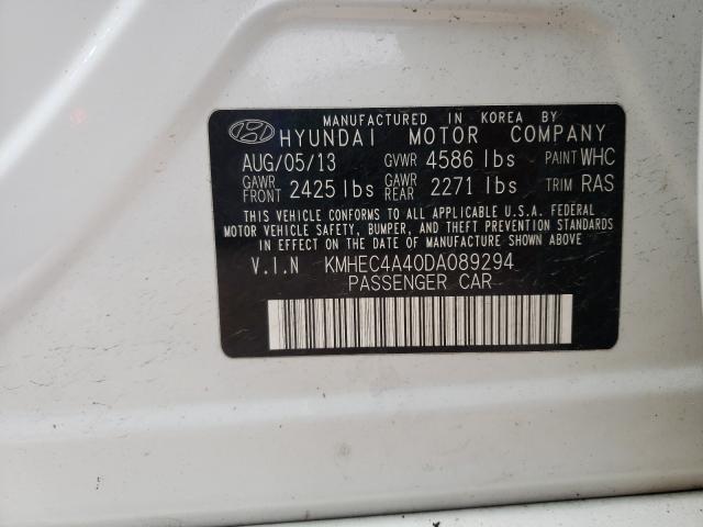 Photo 9 VIN: KMHEC4A40DA089294 - HYUNDAI SONATA 