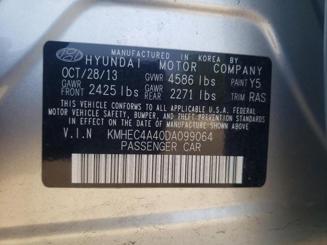 Photo 9 VIN: KMHEC4A40DA099064 - HYUNDAI SONATA HYB 