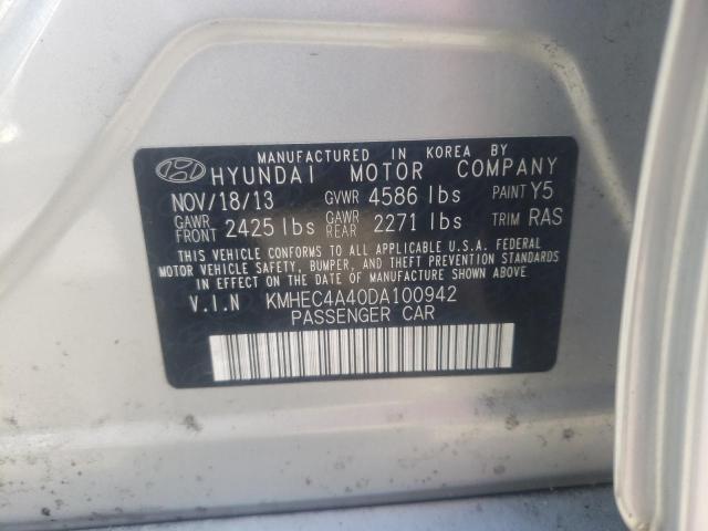 Photo 9 VIN: KMHEC4A40DA100942 - HYUNDAI SONATA HYB 