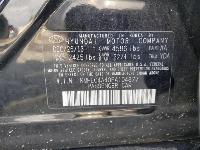 Photo 11 VIN: KMHEC4A40EA104877 - HYUNDAI SONATA HYB 