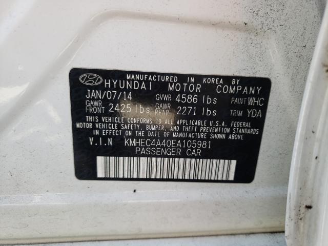 Photo 9 VIN: KMHEC4A40EA105981 - HYUNDAI SONATA HYB 