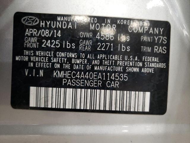 Photo 12 VIN: KMHEC4A40EA114535 - HYUNDAI SONATA HYB 