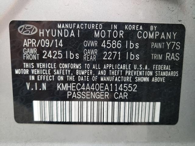 Photo 9 VIN: KMHEC4A40EA114552 - HYUNDAI SONATA HYB 