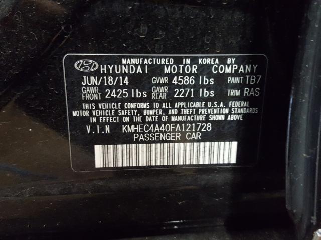 Photo 9 VIN: KMHEC4A40FA121728 - HYUNDAI SONATA HYB 