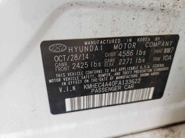 Photo 9 VIN: KMHEC4A40FA133622 - HYUNDAI SONATA HYB 