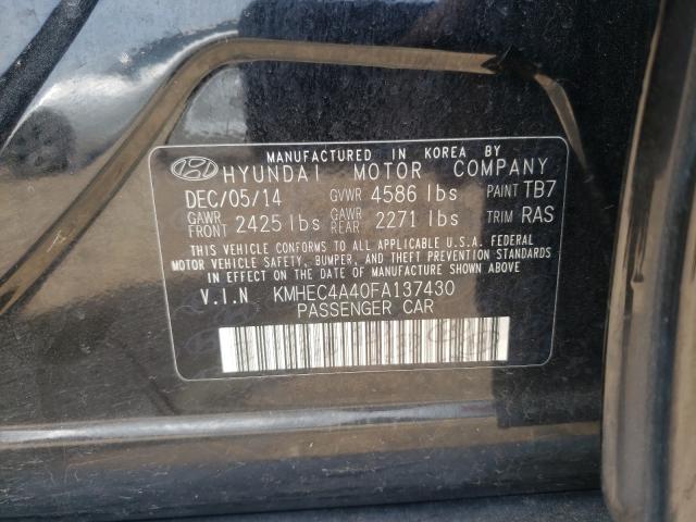 Photo 9 VIN: KMHEC4A40FA137430 - HYUNDAI SONATA HYB 