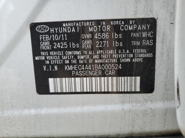 Photo 11 VIN: KMHEC4A41BA000524 - HYUNDAI SONATA 