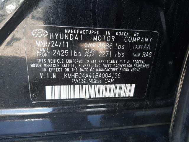 Photo 9 VIN: KMHEC4A41BA004136 - HYUNDAI SONATA HYB 