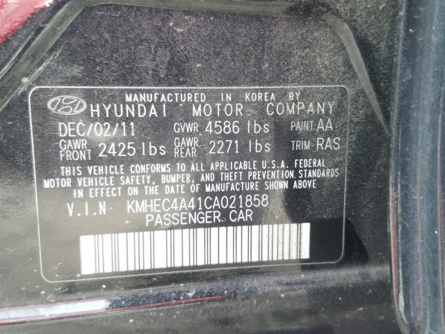 Photo 9 VIN: KMHEC4A41CA021858 - HYUNDAI SONATA 