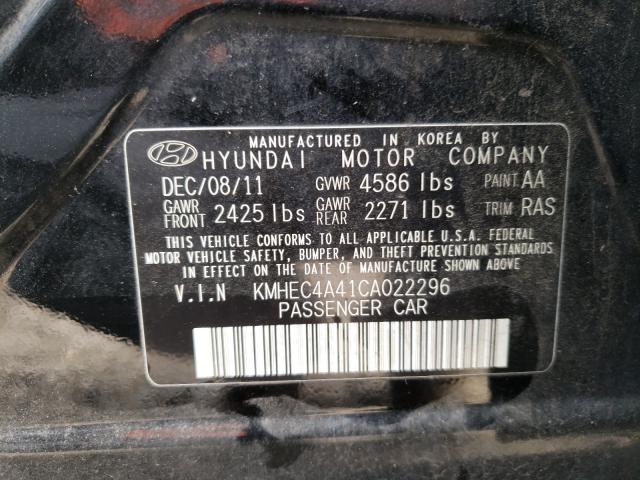 Photo 9 VIN: KMHEC4A41CA022296 - HYUNDAI SONATA HYB 