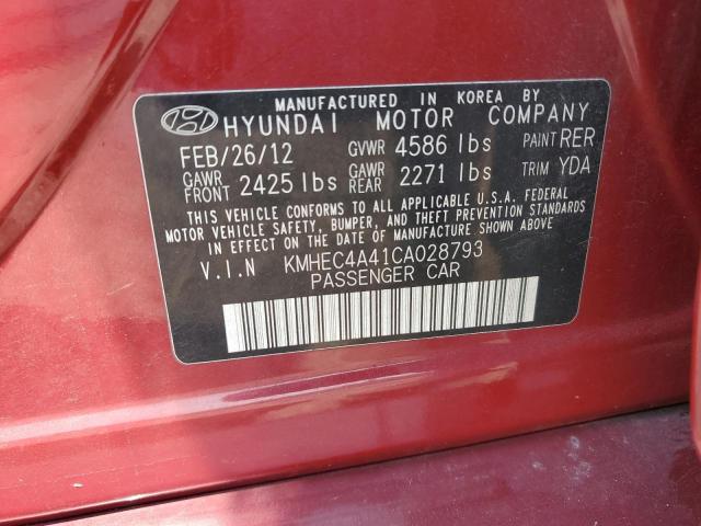 Photo 11 VIN: KMHEC4A41CA028793 - HYUNDAI SONATA 