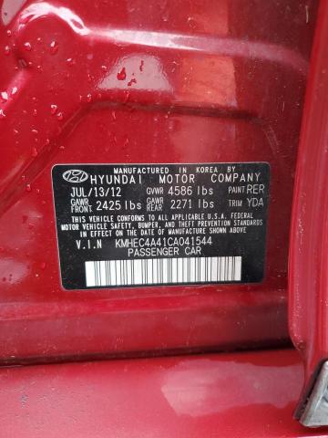 Photo 12 VIN: KMHEC4A41CA041544 - HYUNDAI SONATA 