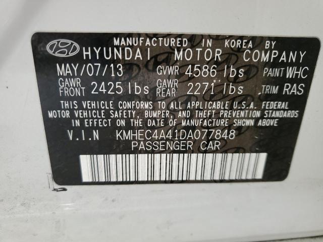 Photo 11 VIN: KMHEC4A41DA077848 - HYUNDAI SONATA HYB 