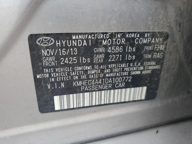 Photo 9 VIN: KMHEC4A41DA100772 - HYUNDAI SONATA HYB 