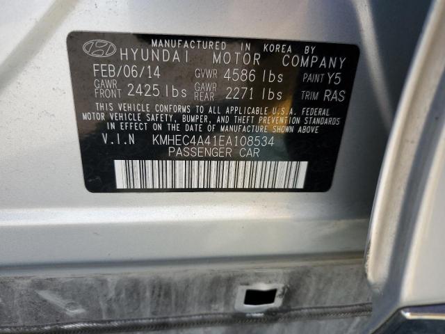 Photo 12 VIN: KMHEC4A41EA108534 - HYUNDAI SONATA HYB 