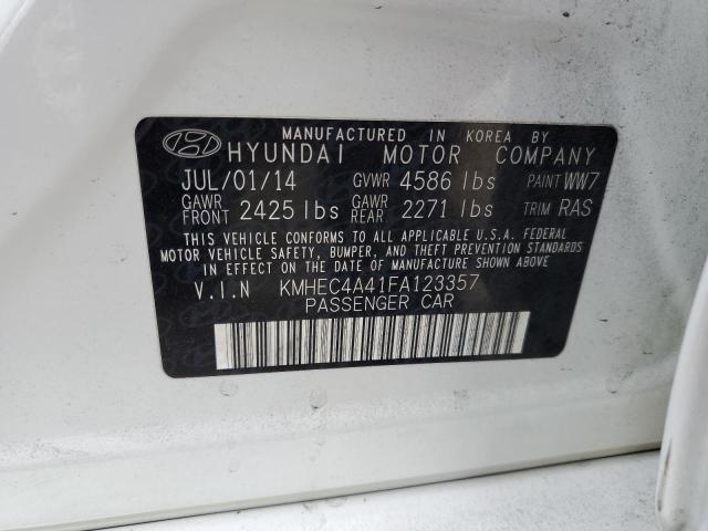 Photo 11 VIN: KMHEC4A41FA123357 - HYUNDAI SONATA HYB 