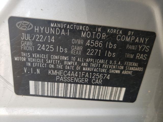 Photo 9 VIN: KMHEC4A41FA125674 - HYUNDAI SONATA 